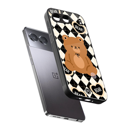 bear uniform pattern back phone cover | glass case for oneplus nord 4