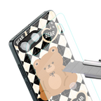 bear uniform pattern back phone cover | glass case for oneplus nord 4
