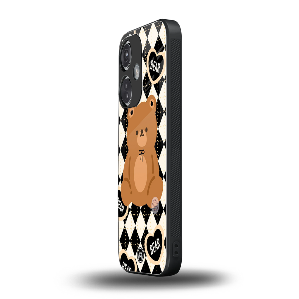 bear uniform pattern back phone cover | glass case for oneplus nord ce 3