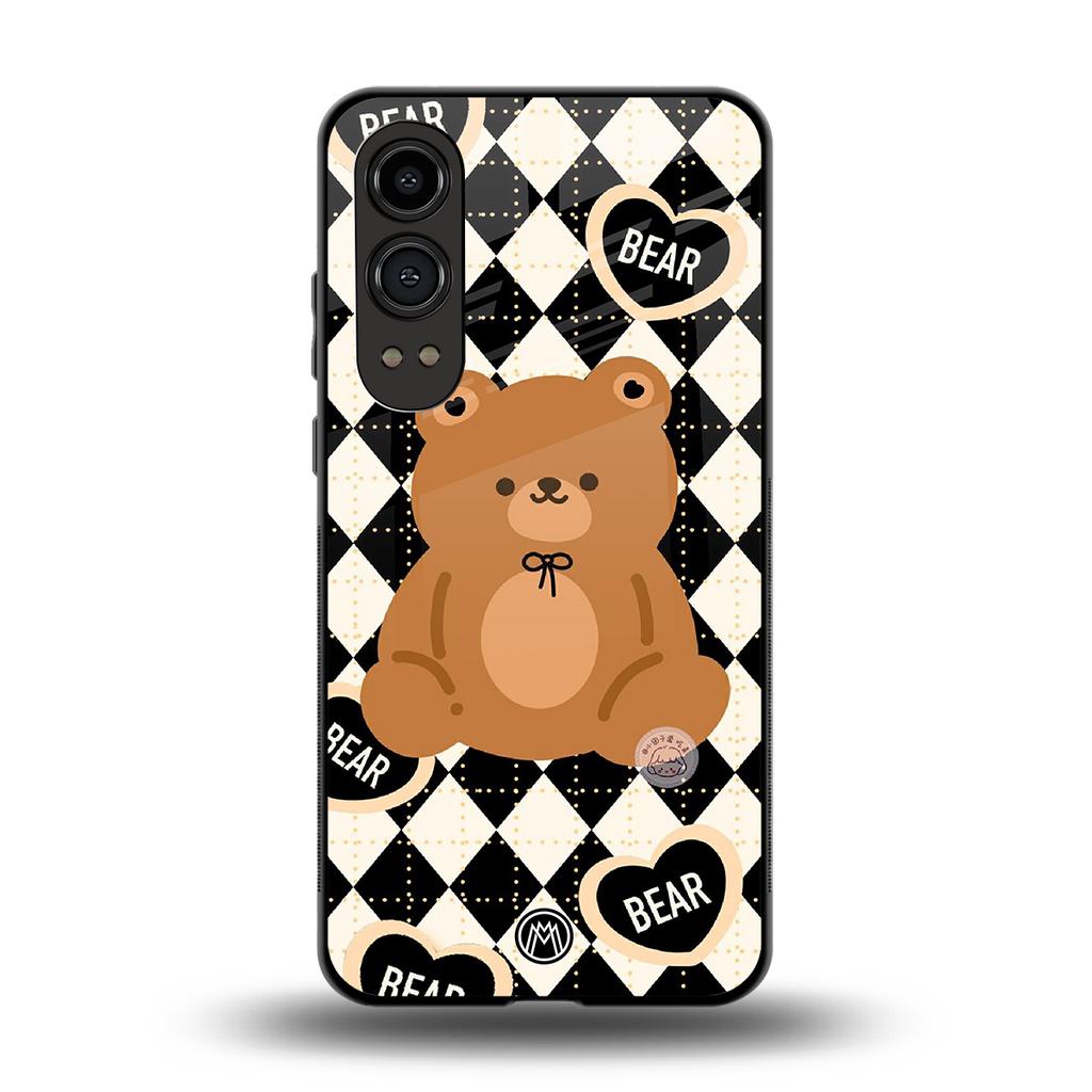 bear uniform pattern back phone cover | glass case for oneplus nord ce 4 lite