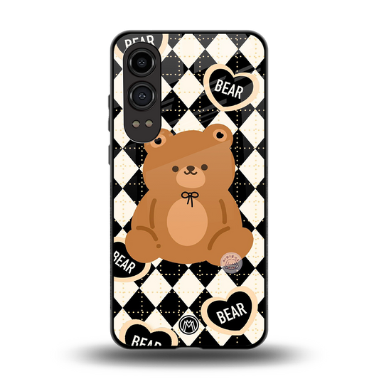 bear uniform pattern back phone cover | glass case for oneplus nord ce 4 lite