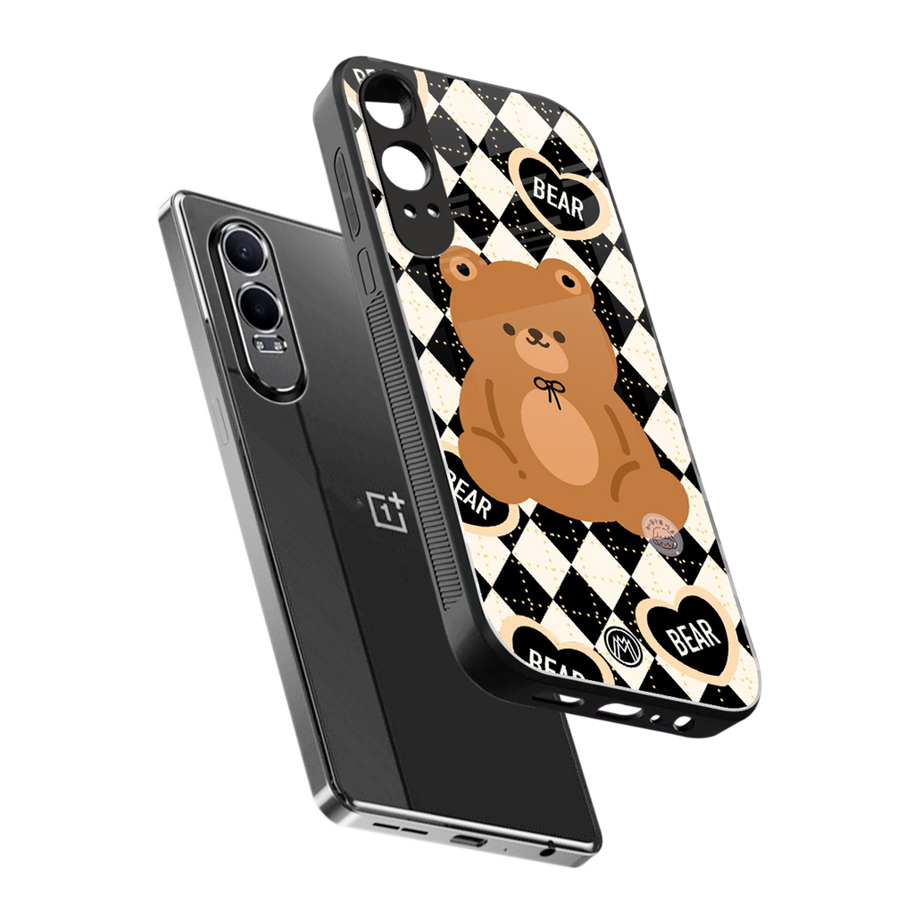 bear uniform pattern back phone cover | glass case for oneplus nord ce 4 lite