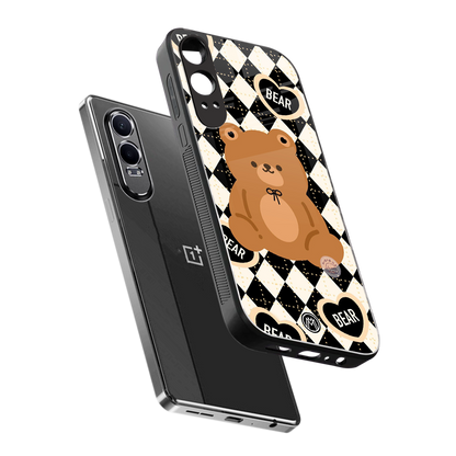 bear uniform pattern back phone cover | glass case for oneplus nord ce 4 lite