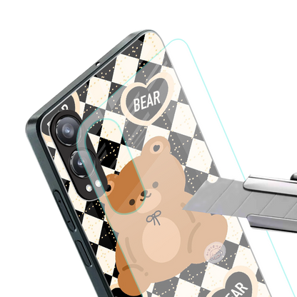 bear uniform pattern back phone cover | glass case for oneplus nord ce 4 lite