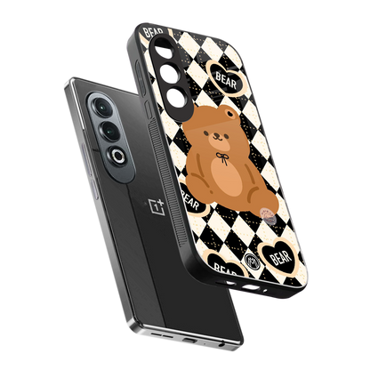 bear uniform pattern back phone cover | glass case for oneplus nord ce 4
