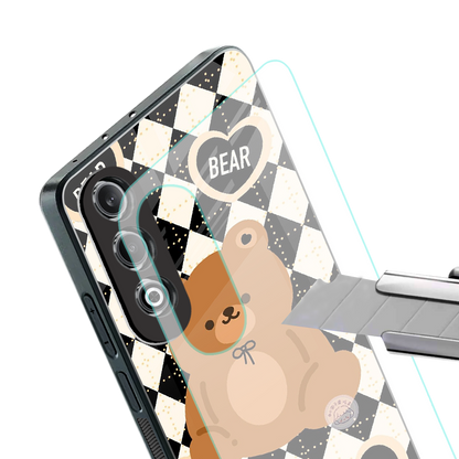 bear uniform pattern back phone cover | glass case for oneplus nord ce 4