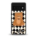 bear uniform pattern back phone cover | glass case for google pixel 6 pro