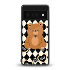 bear uniform pattern back phone cover | glass case for google pixel 6 pro