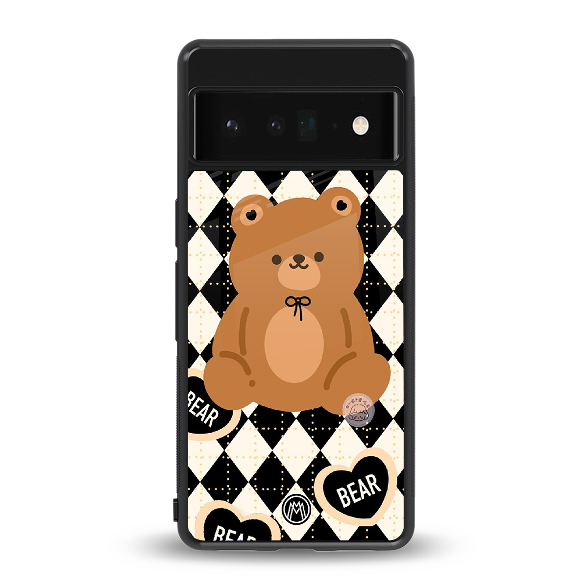 bear uniform pattern back phone cover | glass case for google pixel 6 pro