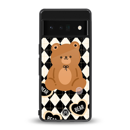 bear uniform pattern back phone cover | glass case for google pixel 6 pro