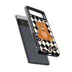 bear uniform pattern back phone cover | glass case for google pixel 6 pro