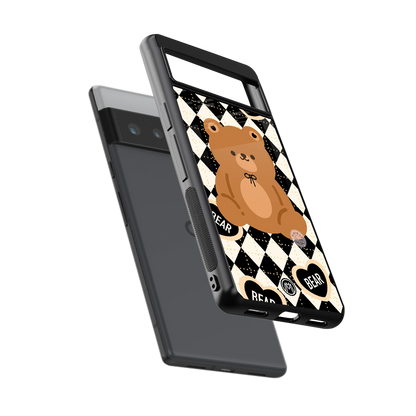 bear uniform pattern back phone cover | glass case for google pixel 6 pro