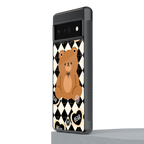 bear uniform pattern back phone cover | glass case for google pixel 6 pro