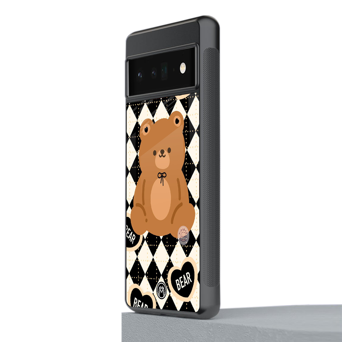 bear uniform pattern back phone cover | glass case for google pixel 6 pro