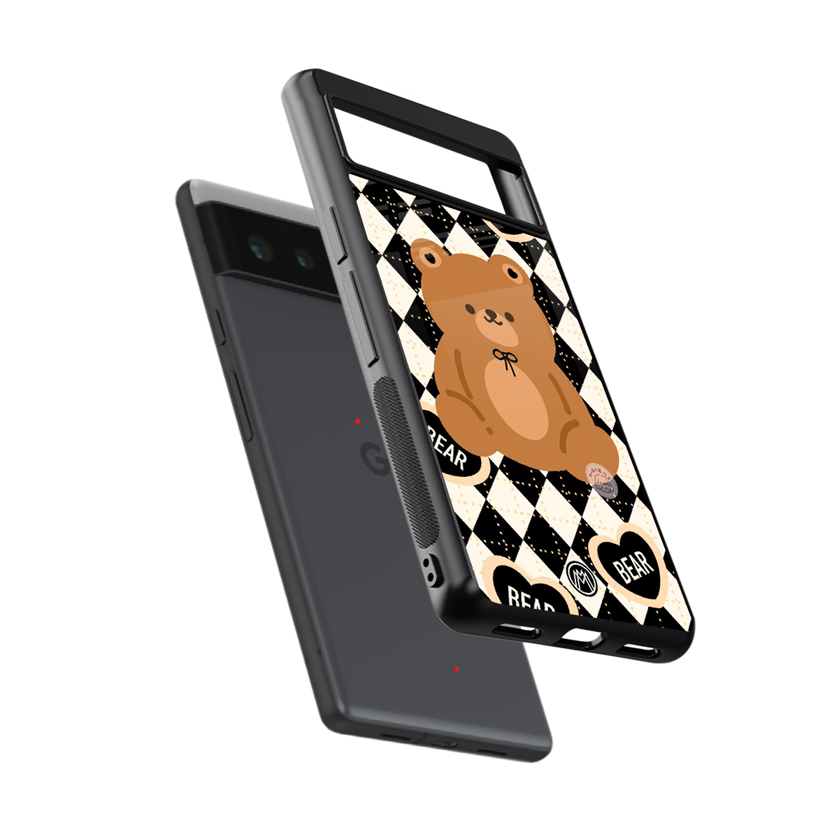 bear uniform pattern back phone cover | glass case for google pixel 6