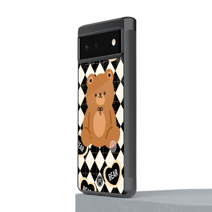 bear uniform pattern back phone cover | glass case for Google Pixel 6A