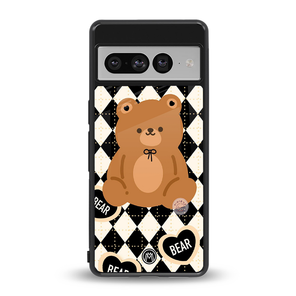 bear uniform pattern back phone cover | glass case for google pixel 7 pro