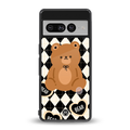 bear uniform pattern back phone cover | glass case for google pixel 7 pro