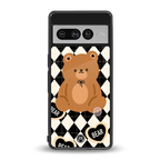 bear uniform pattern back phone cover | glass case for google pixel 7 pro