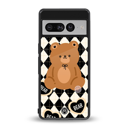 bear uniform pattern back phone cover | glass case for google pixel 7 pro