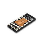 bear uniform pattern back phone cover | glass case for google pixel 7 pro