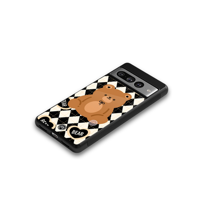 bear uniform pattern back phone cover | glass case for google pixel 7 pro