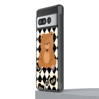 bear uniform pattern back phone cover | glass case for google pixel 7 pro