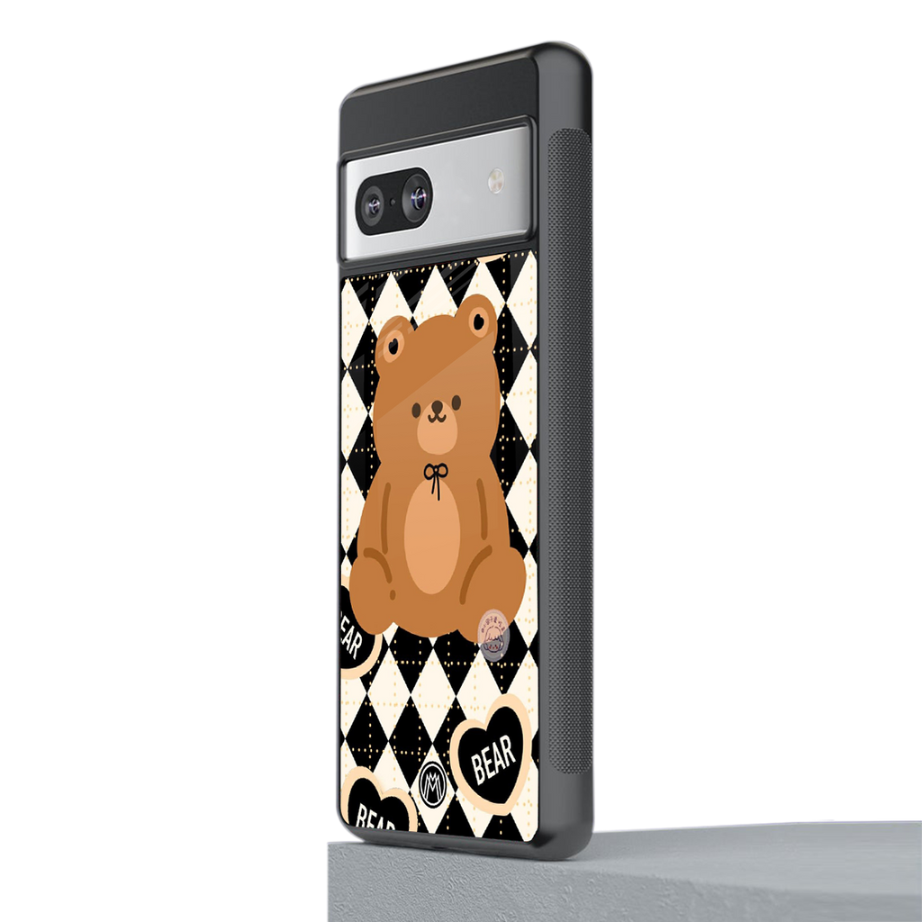 bear uniform pattern back phone cover | glass case for Google Pixel 7
