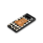 bear uniform pattern back phone cover | glass case for google pixel 8 pro