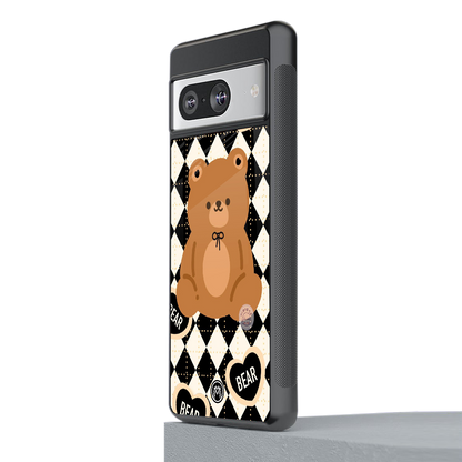 bear uniform pattern back phone cover | glass case for Google Pixel 8