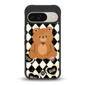 bear uniform pattern back phone cover | glass case for google pixel 9