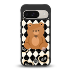 bear uniform pattern back phone cover | glass case for google pixel 9