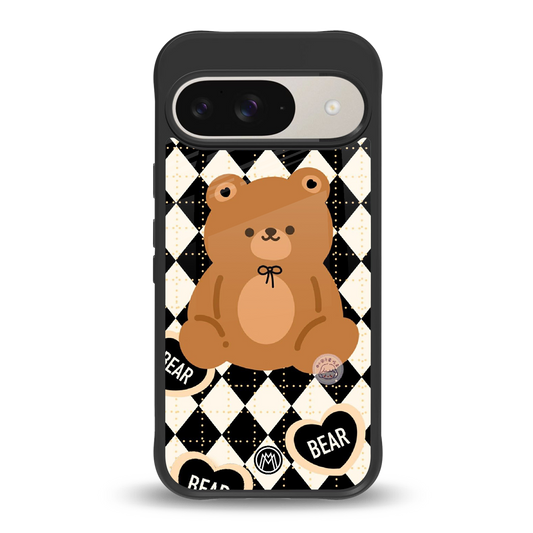 bear uniform pattern back phone cover | glass case for google pixel 9