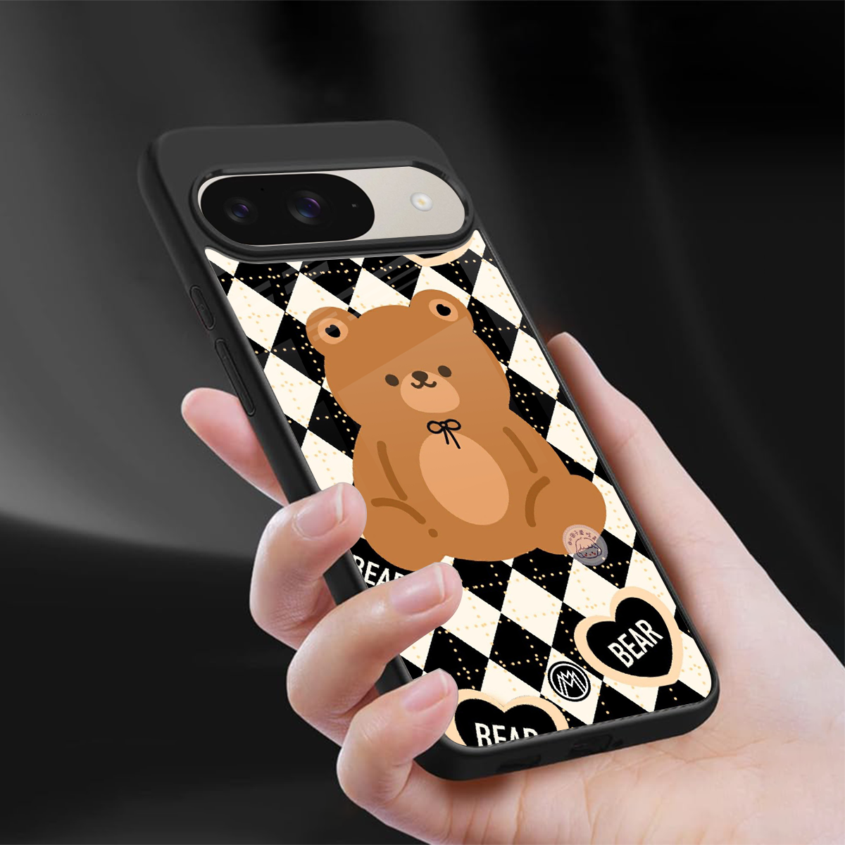 bear uniform pattern back phone cover | glass case for google pixel 9