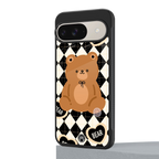 bear uniform pattern back phone cover | glass case for google pixel 9