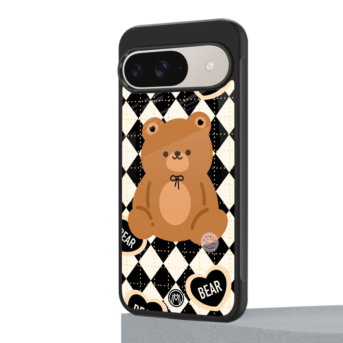 bear uniform pattern back phone cover | glass case for google pixel 9