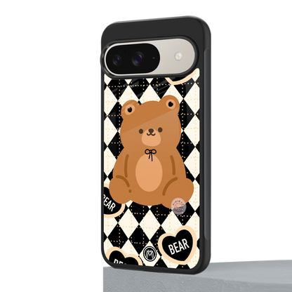 bear uniform pattern back phone cover | glass case for google pixel 9