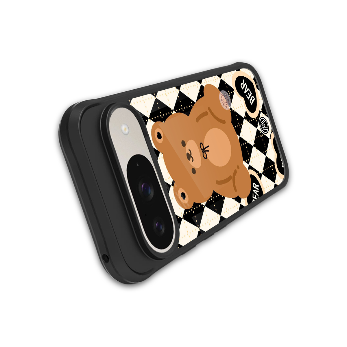 bear uniform pattern back phone cover | glass case for google pixel 9