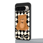 bear uniform pattern back phone cover | glass case for google pixel 9 pro
