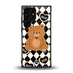 bear uniform pattern back phone cover | glass case for samsung galaxy s24 ultra