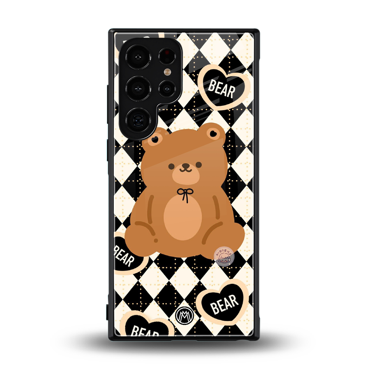 bear uniform pattern back phone cover | glass case for samsung galaxy s24 ultra