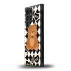 bear uniform pattern back phone cover | glass case for samsung galaxy s24 ultra