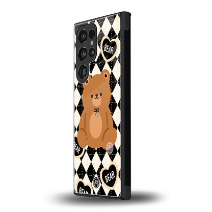 bear uniform pattern back phone cover | glass case for samsung galaxy s24 ultra