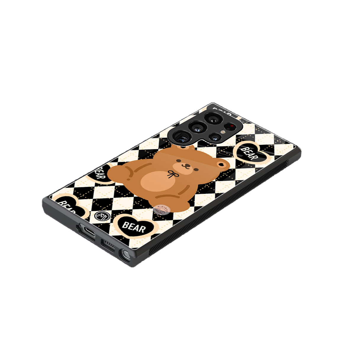 bear uniform pattern back phone cover | glass case for samsung galaxy s24 ultra