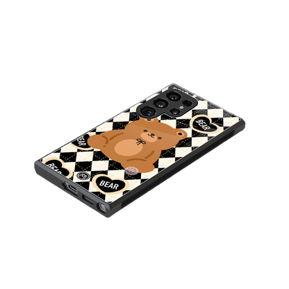 bear uniform pattern back phone cover | glass case for samsung galaxy s24 ultra