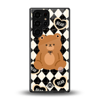 bear uniform pattern back phone cover | glass case for samsung galaxy s25 ultra