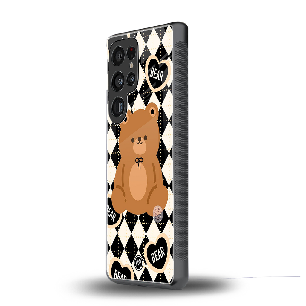 bear uniform pattern back phone cover | glass case for samsung galaxy s25 ultra