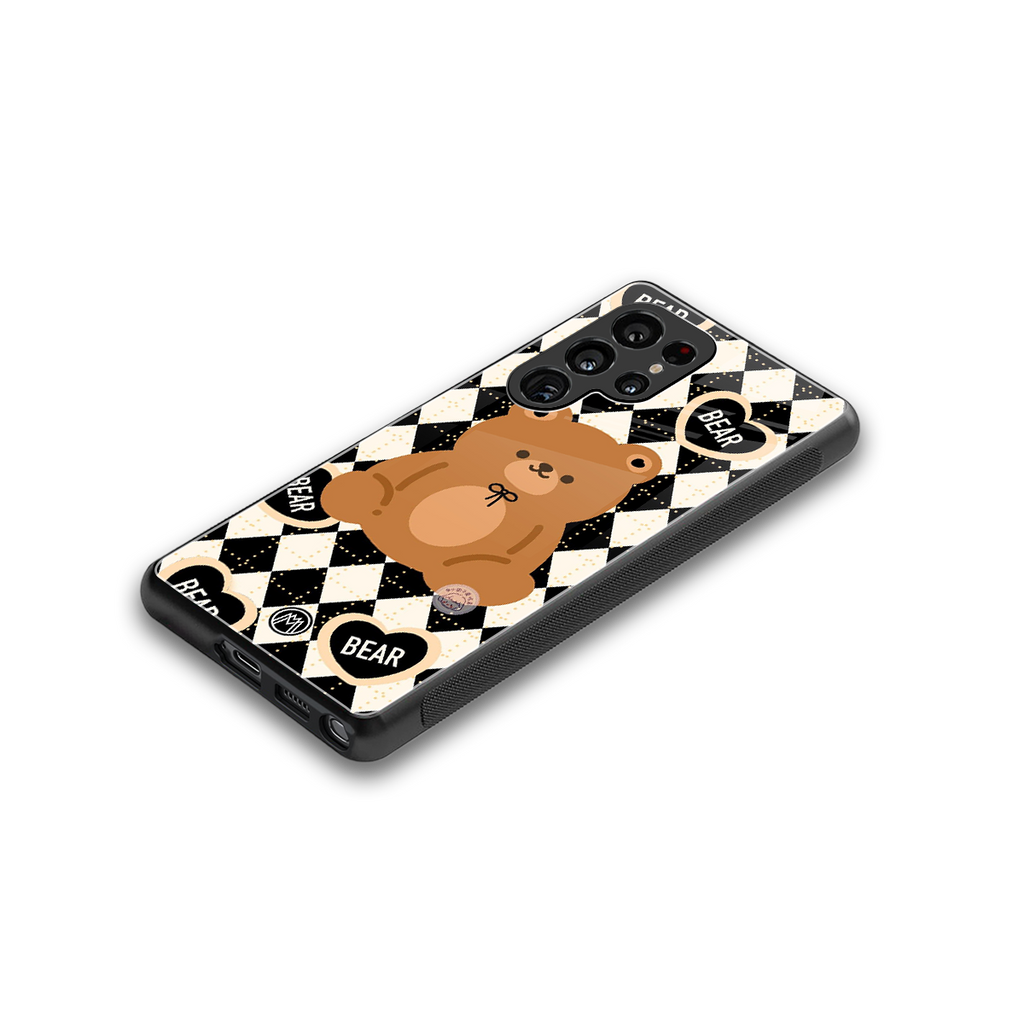bear uniform pattern back phone cover | glass case for samsung galaxy s25 ultra