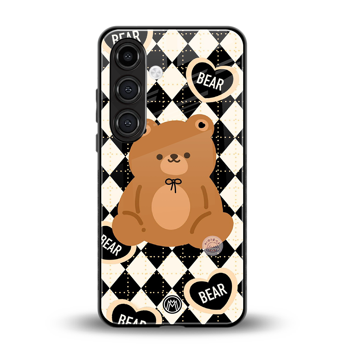 bear uniform pattern back phone cover | glass case for samsung galaxy s23 plus