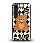 bear uniform pattern back phone cover | glass case for samsung galaxy s23